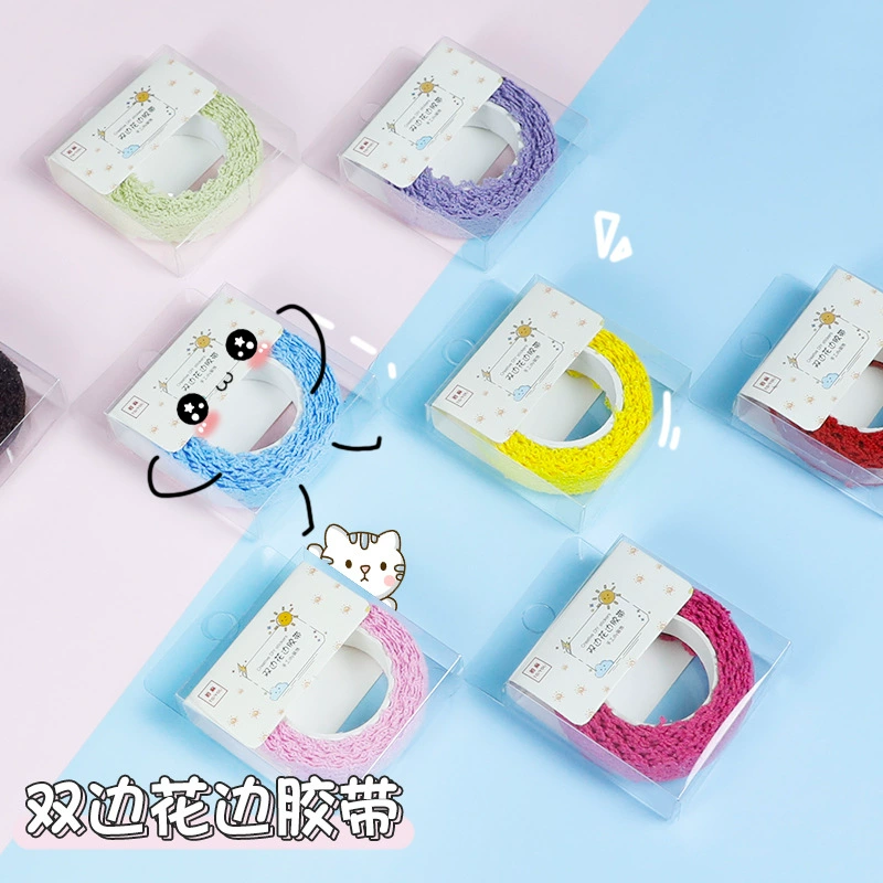 Кружевная красочная лента с клейкой подложкой, вырезанная хлопковая креативная ручная книга «сделай сам», детский сад, украшение для фотоальбома ручной работы