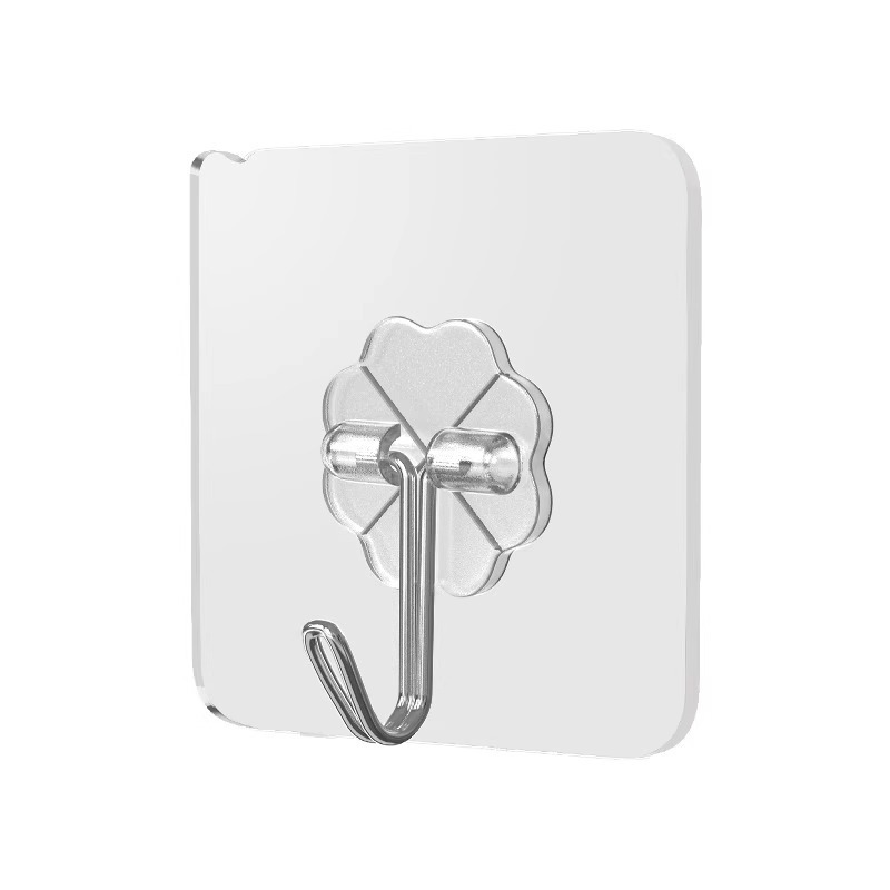 New Hook Load-Bearing Adhesive Wall-Mounted Wall Traceless Transparent Hook Punch-Free Home Kitchen Adhesive Hook