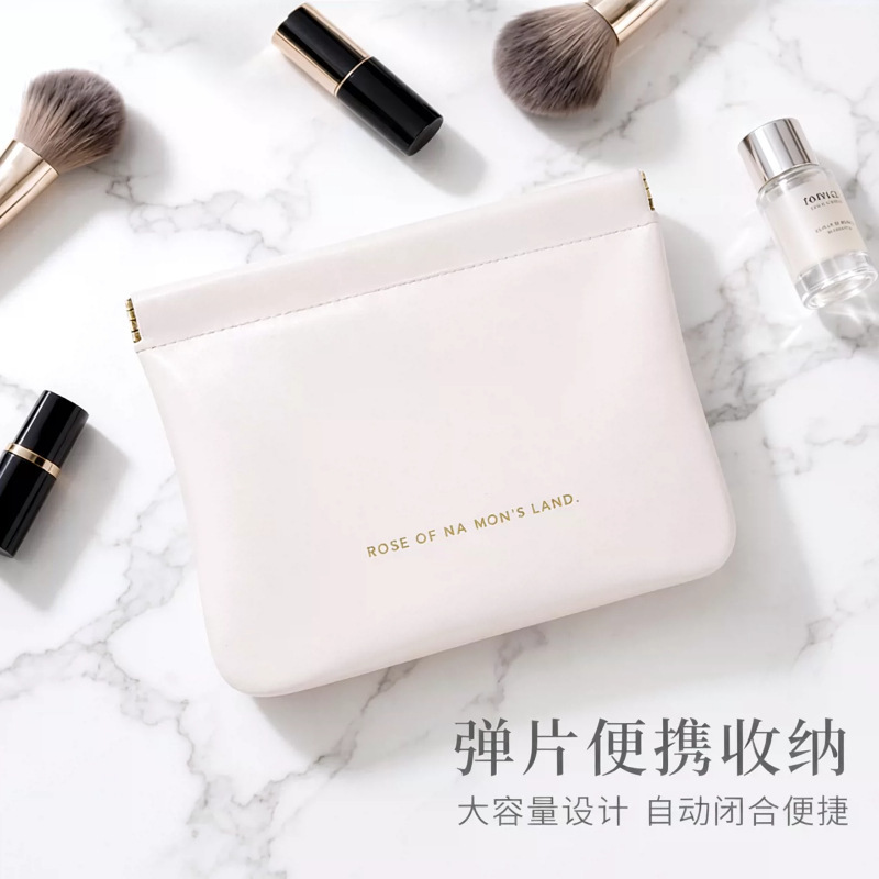 Storage bag, organizer for cosmetics and lipsticks, portable eyewear case with snap closure