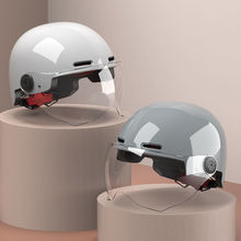 3C认证电动车头盔男女士夏季防晒透气半盔四季通用可调大小安全帽