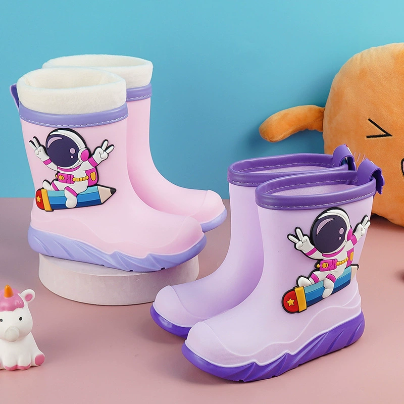 Детские дождевые ботинки мультфильм милые мужчины и женщины дети нескользящие ботинки детские водонепроницаемые ботинки