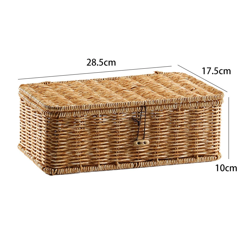 Straw Japanese storage box, woven accessory, storage system
