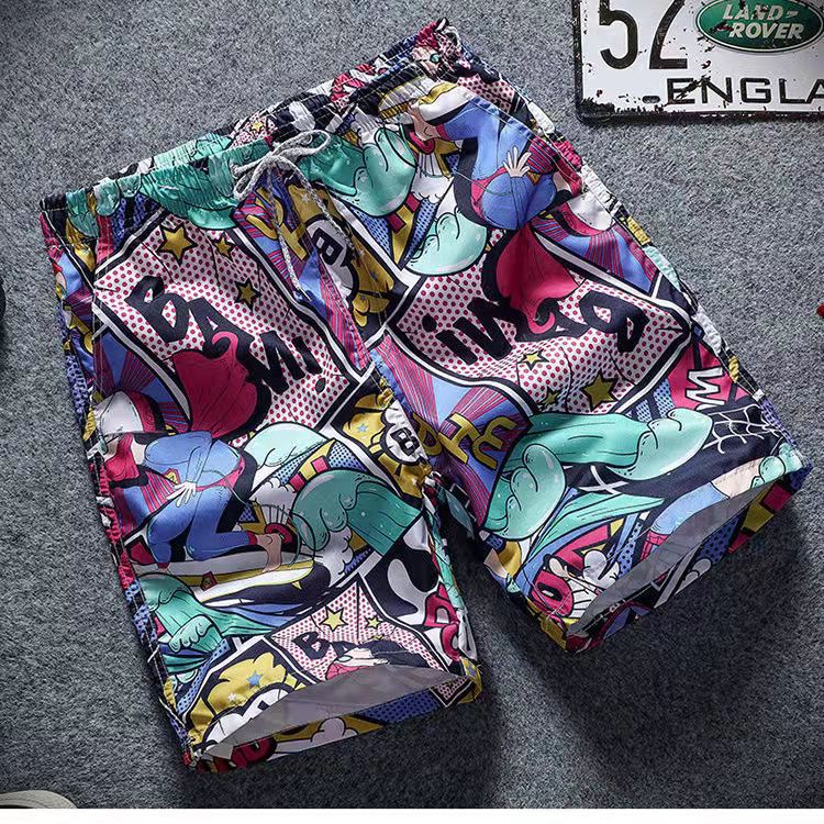 Factory in stock new summer beach pants surfing printed shorts men's loose casual pants support one-piece delivery