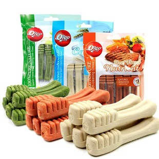 Oguo Dog Molar Bone Toothbrush Bone Small and Medium-Sized Dog Chew Teddy Bichon Milk Cheese Reward Training Snacks