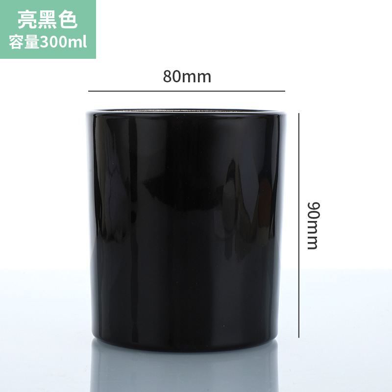 Multi-especificación vidrio vela taza aromaterapia vela tarro vacío taza Hotel fragancia vela titular impresión aerosol color frasco de vidrio