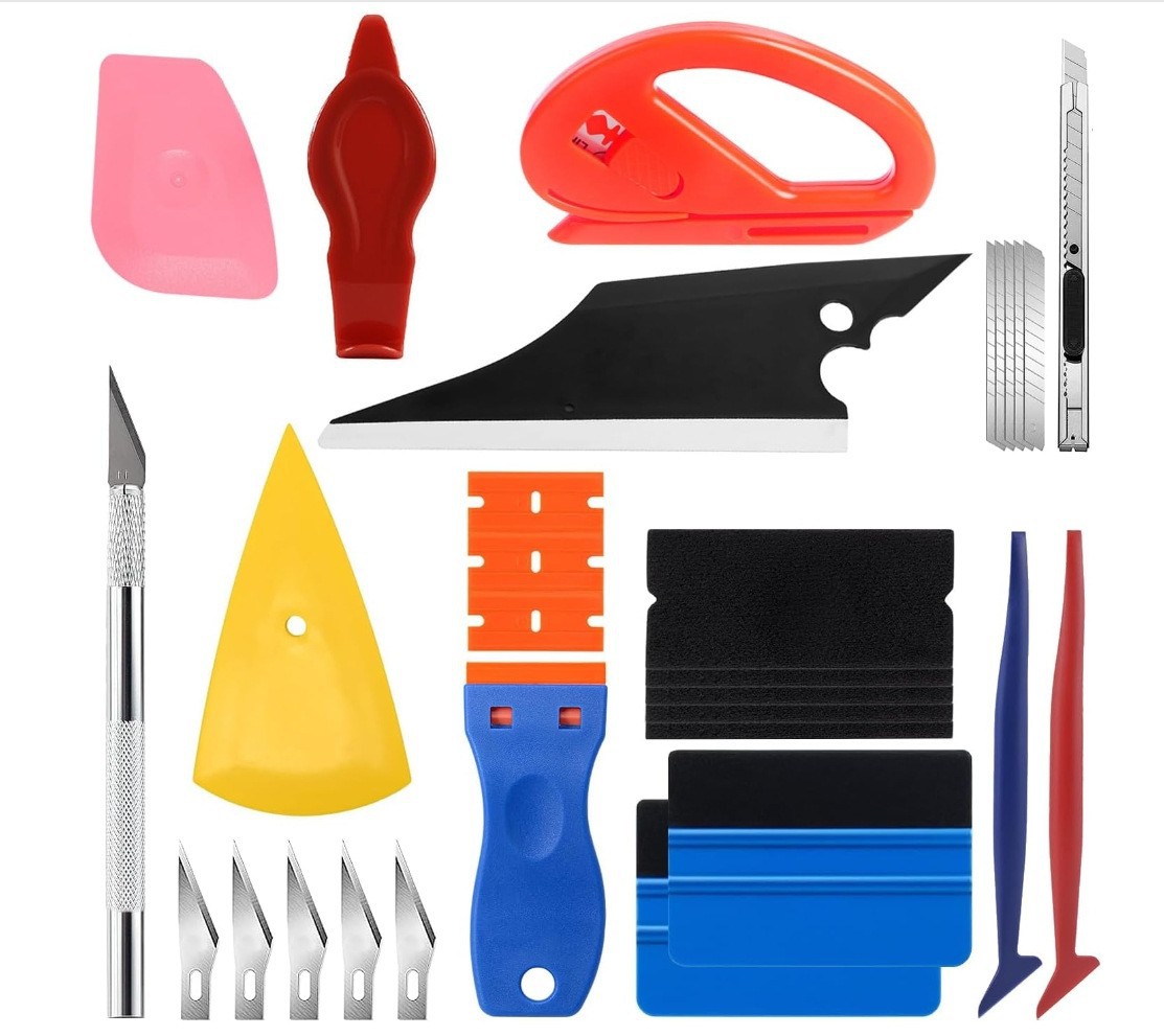 Auto film tool suit window solar film special tool beef tendon hard scraper tool cross-border suit