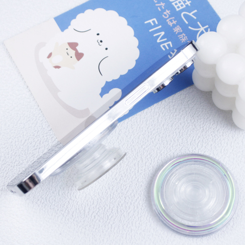 High color value radiation shine simple plain ring magnetic airbag mobile phone bracket mobile phone case accessories material DIY collocation