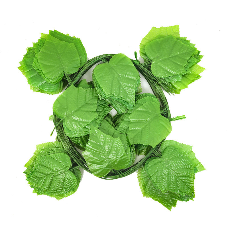 仿真葡萄叶塑料假花室内管道吊顶缠绕装饰爬山虎植物绿叶藤蔓批发|undefined