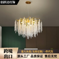 意式軽豪華高級水晶シャンデリアデザイナー別荘客間寝室レストランサンプル間ショールーム枝型シャンデリア
