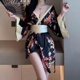 美诱佳情趣内衣艺伎和服战袍诱惑露肩深v私房情趣性感睡袍日系