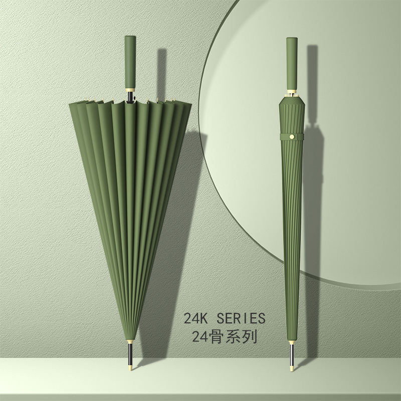 large size 24-bone double long handle umbrella wholesale straight umbrella vintage business men advertising umbrella printable logo