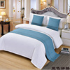 Theme Hotel New Chinese Modern Simple Bed Bed Bed Tail Scarf Hotel Beauty Bed bed B & B Apartment bed cover bed 撘