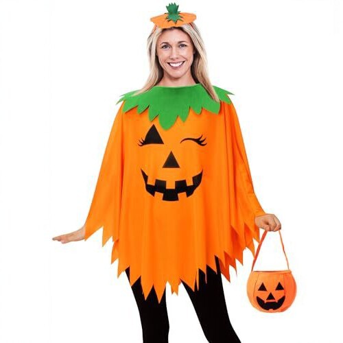 New Halloween Cape Role-Playing Cosplay Stage Party Performance Holiday Costume Pumpkin Cloak