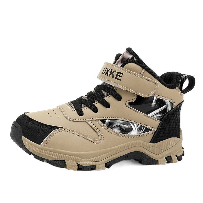 Zapatos deportivos para niños primavera nuevo cuero desgaste para niños zapatos de correr de alto nivel para niños grandes zapatos casuales antideslizantes de amortiguación