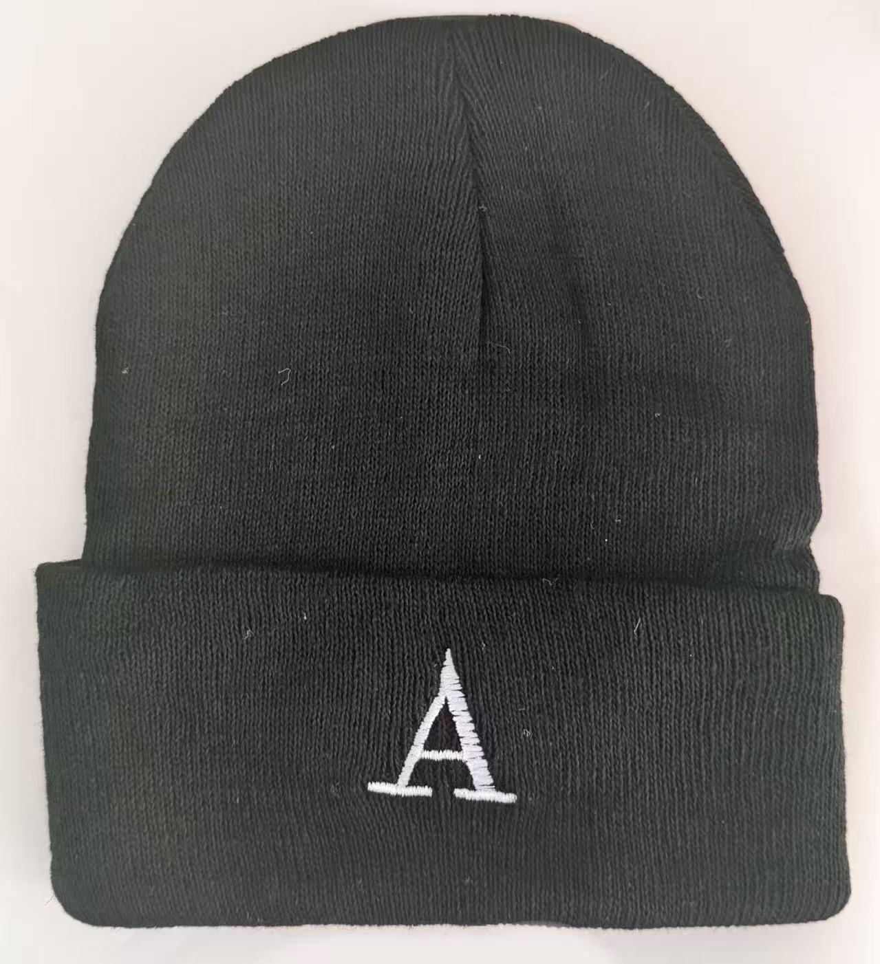 Gorro de Punto Bordado de Poliéster, Térmico y Cortavientos, para Otoño e Invierno