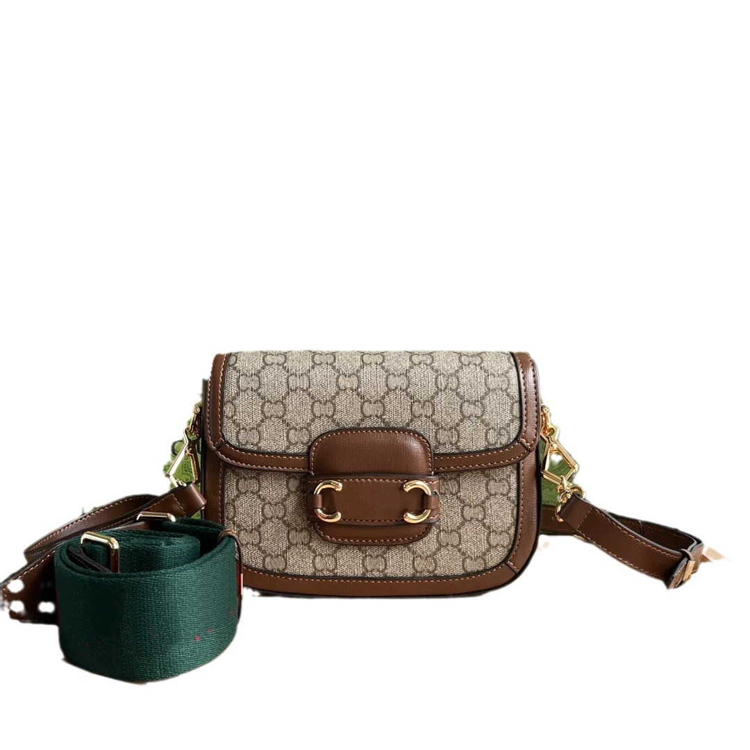 1955 bolso de hombro de banda ancha bolso de alta costura bolso de mujer 2024 nuevo bolso de silla de montar con doble G bolso de mujer