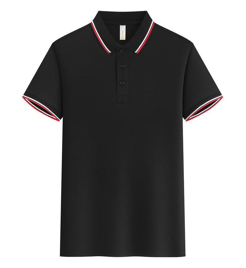 Hielo de oxígeno algodón Asia-Europa código transfronterizo empresa publicidad camisa de trabajo solapa de manga corta polo ropa de trabajo personalizada logotipo impreso
