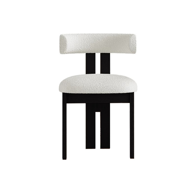 Silla de comedor de estilo antiguo francés, casa, hotel, restaurante, bolsa suave, silla de madera maciza, negociación de lujo ligero, taburete de maquillaje informal