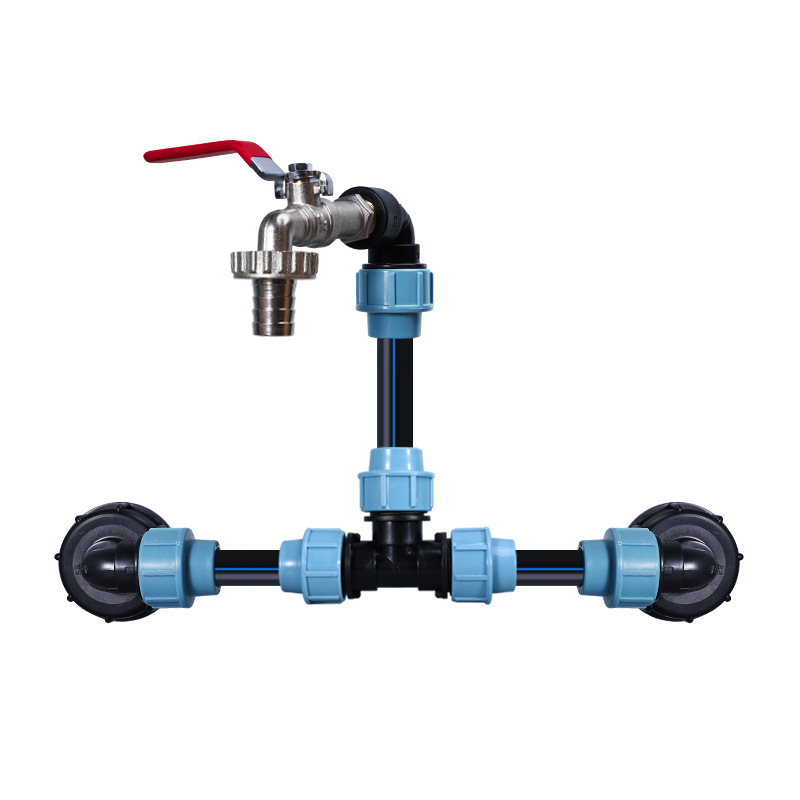 Conector de tubería de agua de plástico PE accesorios de tubería de conexión rápida PE reparación de emergencia cable interno codo PE Conexión de tarjeta rápida cable externo tee al por mayor
