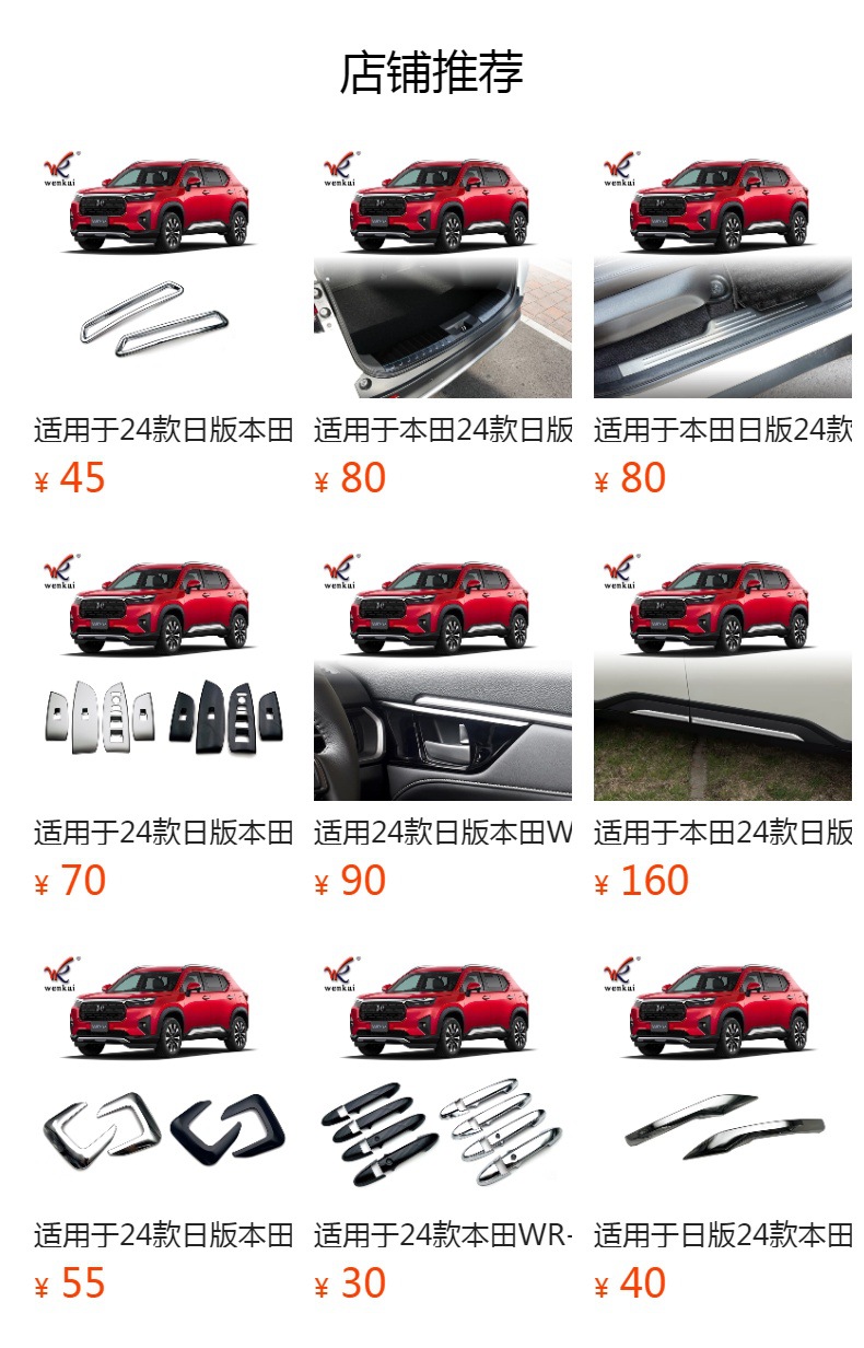 Suitable for Honda 24 Japanese WRV DG5 series special exterior door door bowl electroplating decorative bright strip patch