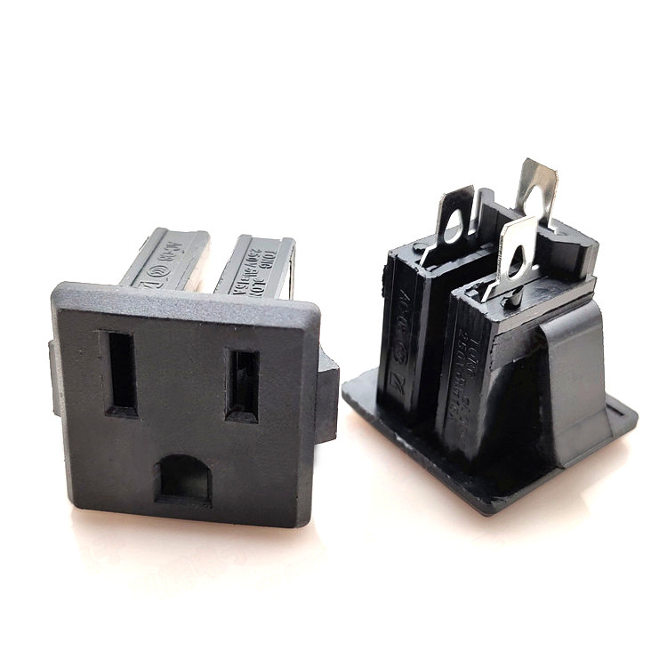 供应AC09 电源插座 工业用插座 AC-09卡式2孔母座 AC母座二孔插座