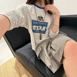 0525-164（36132） 墨镜小狗 idsisters长袖条纹防晒衣不退换