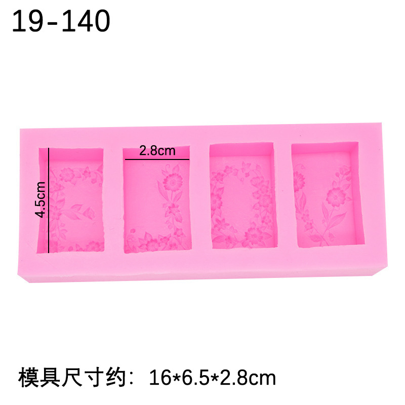 Cuatro Vid de La Flor de silicona molde de jabón fondant cake jelly pudding molde de jabón hecho a mano decoración de la torta