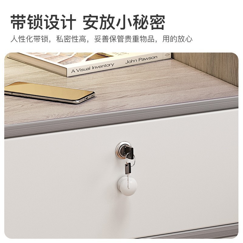 Mesita de noche, estante pequeño minimalista moderno, dormitorio principal simple, nuevo armario de almacenamiento, pequeño armario junto a la cama