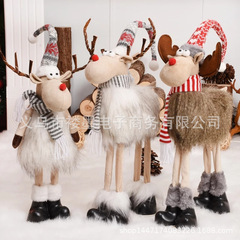 クリスマスの姿は伸縮できない雪だるま老人ヘラジカ人形クリスマスプレゼント飾り