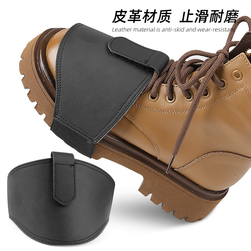 跨境摩托车挂档皮革护鞋套马丁靴运动鞋换挡鞋面防护骑行鞋装备|undefined