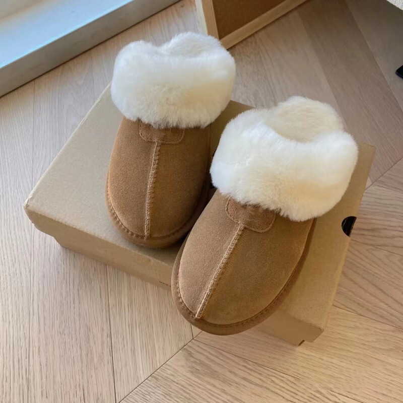 New Thin-Soled Star-Slip Fur All-In-One Snow Boots Fleece-Lined to Heattech and Thickeneded Outer Wear Baotou Casual Fur Cotton Slippers New Thin-Soled Star-Slip Fur All-In-One Snow Boots Fleece-Lined to Heattech and Thickeneded Outer Wear Baotou Casual Fur Cotton Slippers