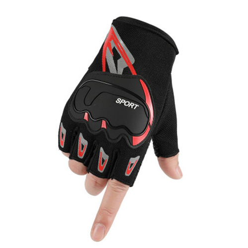 Men's outdoor sports mountaineering half-finger gloves, non-slip, anti-impact, soft-shell tactical gloves, training cycling long-finger gloves