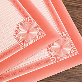 A4红卡荣誉证书内芯铜版纸烫金结业封面公司奖励颁奖团队获奖奖状