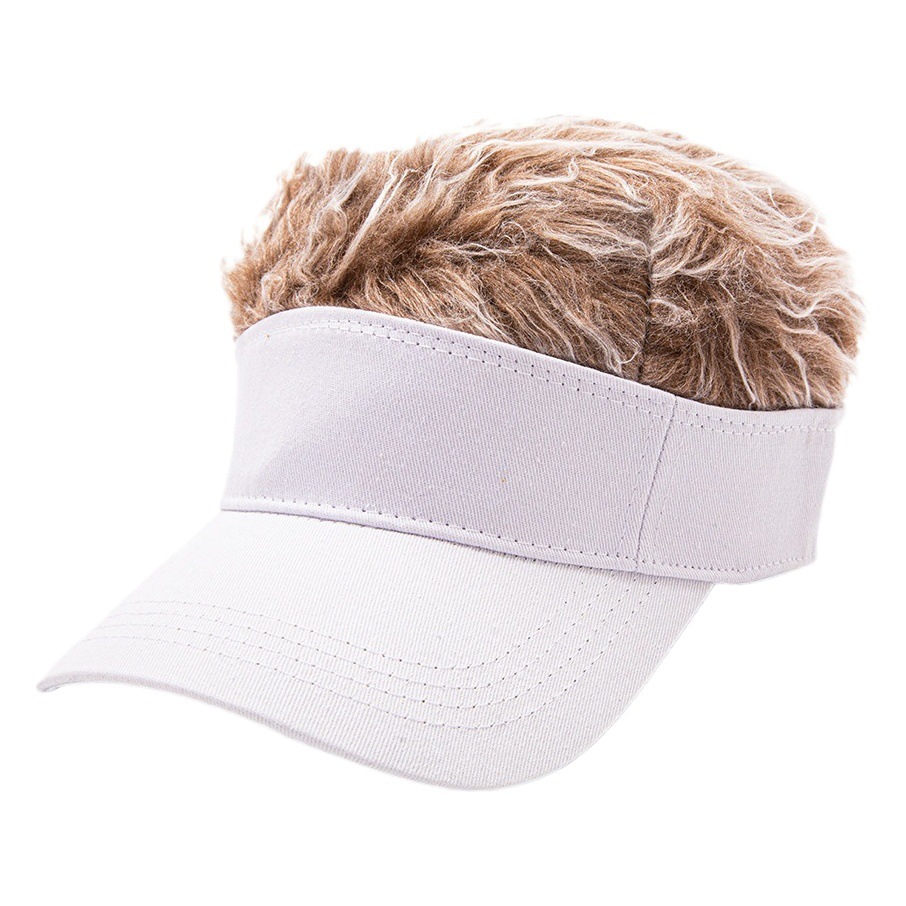 New Wig Baseball Cap Hip-Hop Funny All-In-One Outdoor Large Brim Duck Tongue Sun Hat Southeast Asia Cross-Border Hot Style