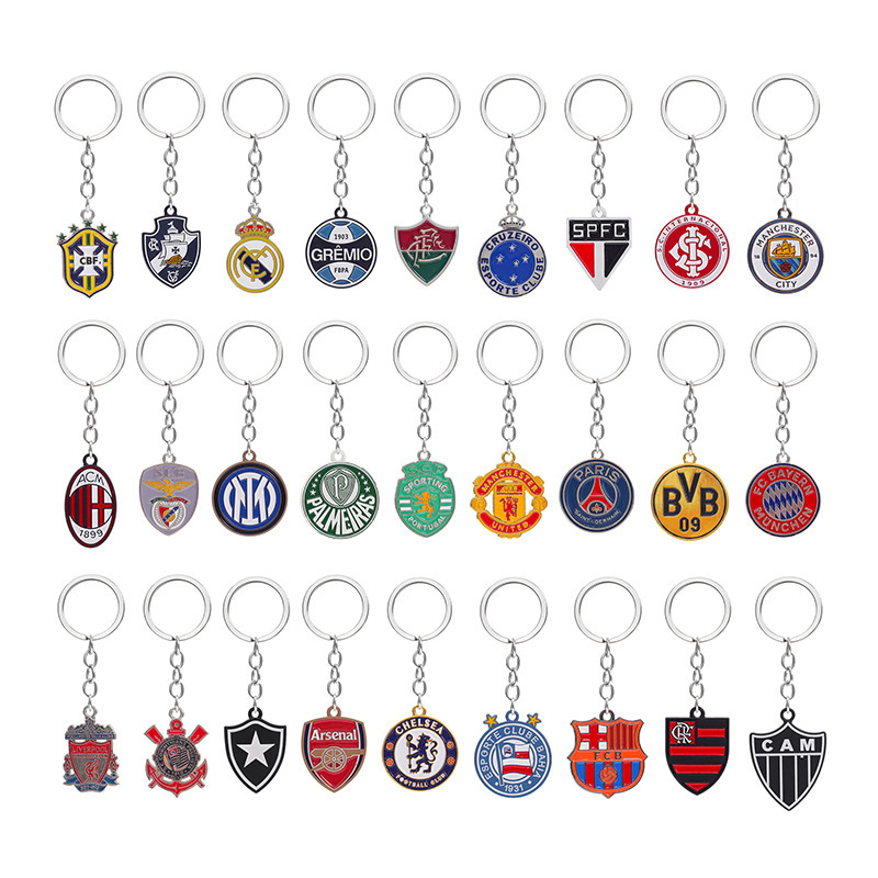 Light Luxury Zinc Alloy Baking Paint Real Madrid Barcelona Manchester City Manchester United Liverpool Chelsea Football School Bag Pendant Jewelry Light Luxury Zinc Alloy Baking Paint Real Madrid Barcelona Manchester City Manchester United Liverpool Chelsea Football School Bag Pendant Jewelry