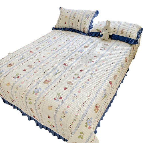 Korean ins pure cotton bed cover 100 cotton tatami bed cover thickened bed sheets three-piece set for four seasons wholesale