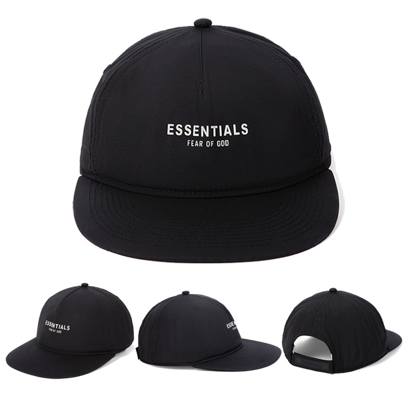 ESSENTIALS復古FOG複線聯名平沿軟頂棒球帽純色嘻哈潮牌帽子男女