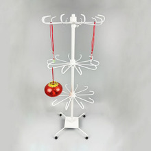 饰品展示架摆摊项链首饰夜市旋转货架小饰品挂钩室外三层防盗72cm