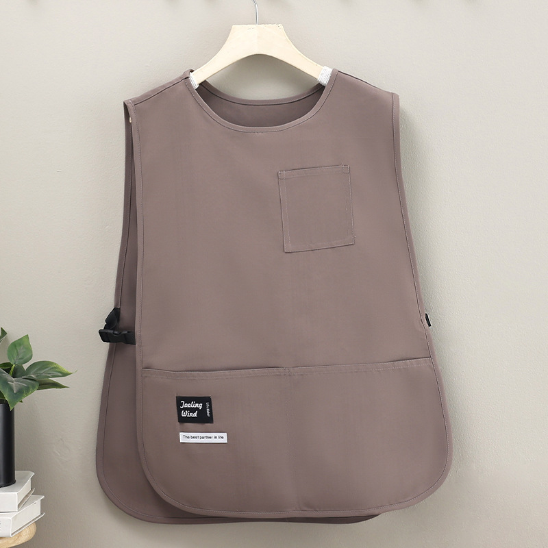 韓国版家庭用キッチンエプロン水かけ防止カフェ作業服通気性ベスト|undefined