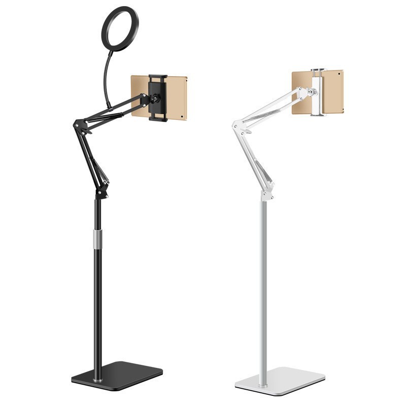 Tablet Computer Special Stand Mobile Phone Live Broadcast Universal Universal Lazy Mechanical Arm Floor-Standing Bedside Clip Support Stand