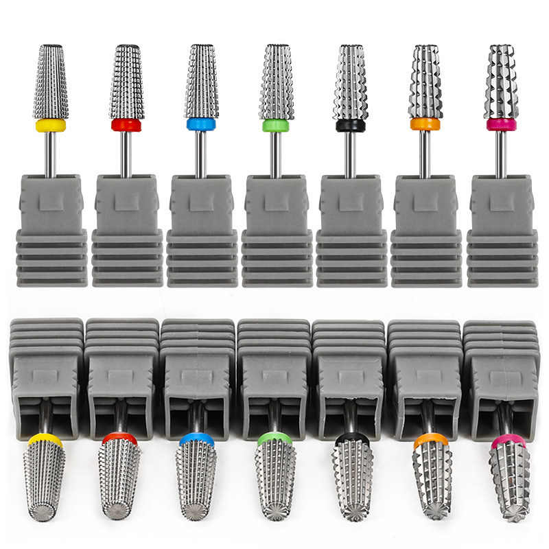 Nueva manicura cinco en uno de acero de tungsteno de molienda de la cabeza rápida de esmalte de uñas Gel removedor exfoliante izquierda y derecha universal de cinco en uno