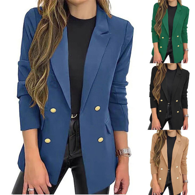 European Station 2024 Spring and Autumn New Slim Fit Slimming Casual Elegant Professional Women's Clothing Office Suit Jacket Women
