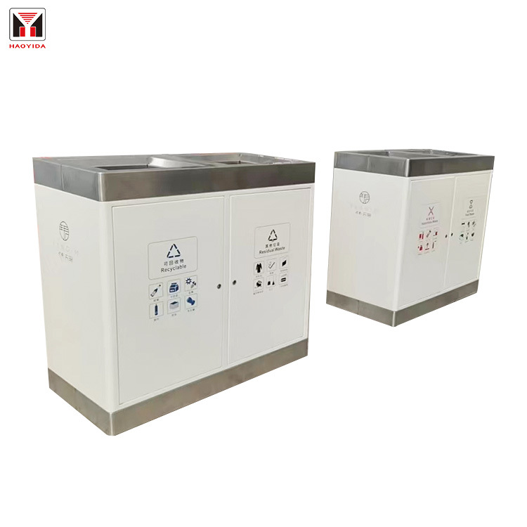 户外拉丝不锈钢垃圾桶 学校小区分类垃圾箱 商业街示范区果皮箱