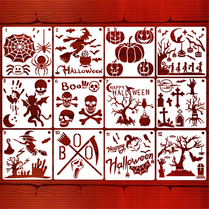 欧米の祝日の絵画のテンプレートの手作りのdiyの画板のクリスマスのハロウィンの感謝祭の透かし彫りのテンプレートの現物|undefined