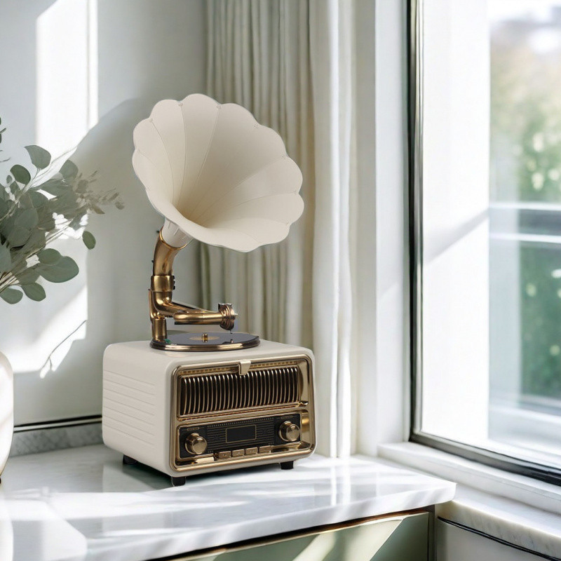 [Colorful Choice] Retro Gramophone Speaker Bluetooth Speaker Living Room European Style Ornament Radio Aromatherapy Sum