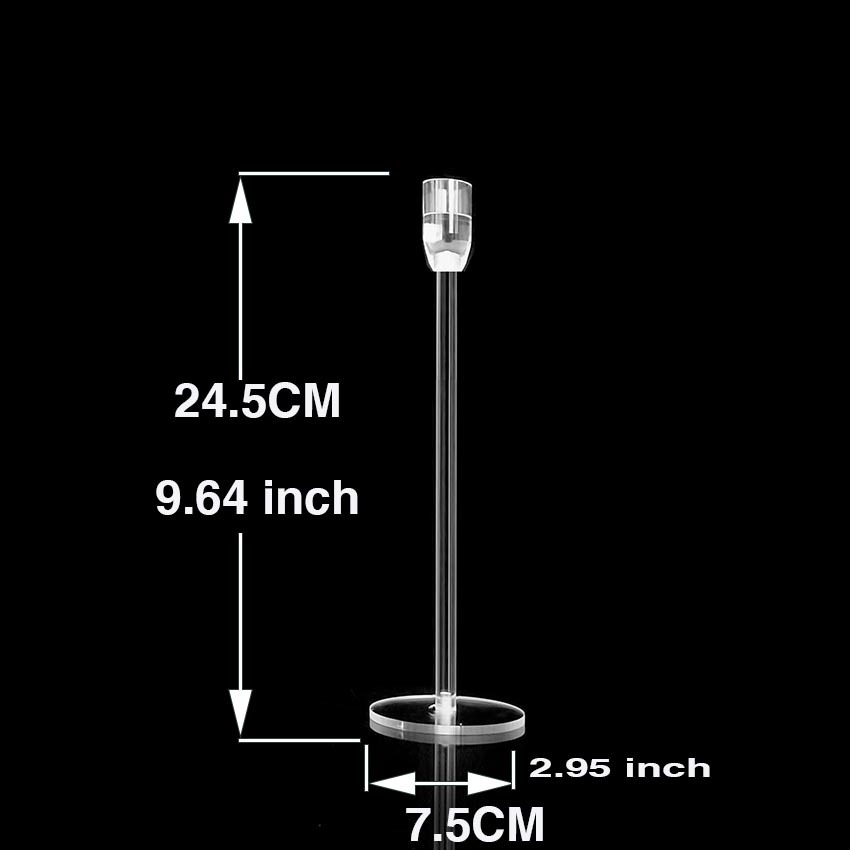 Transfronterizo especial para nuevo acrílico transparente vela electrónica candelabro fiesta de cumpleaños restaurante occidental Decoración de mesa adornos