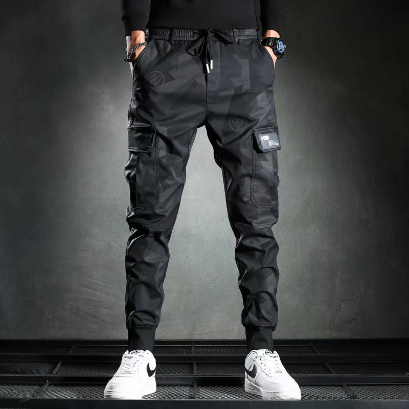2026 Cross-Border Dropshipping Spring and Autumn Thin Camouflage Casual Pants for Men Trendy Brand New Slim Fit Elastic Waistband