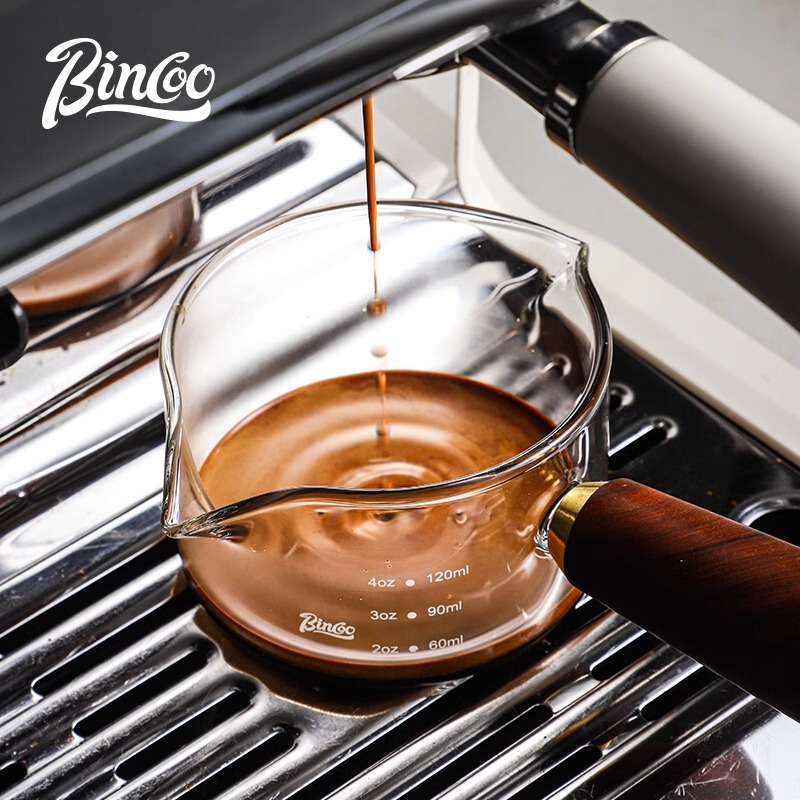Bincoo Espresso Extract Cup Glass with Scale Small Milk Cup Coffee Dipper Cup Measuring Cup