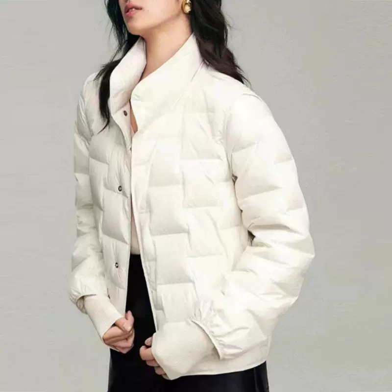 90绒羽绒服女高级感2024年新款冬季女韩版短款鸭绒羽绒服女装平湖