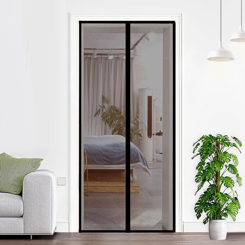 Cross-border Amazon export indoor door curtain magnetic anti-mosquito summer screen door net silent stripe doors and windows installation-free